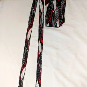 Suspenders and matching pocket square